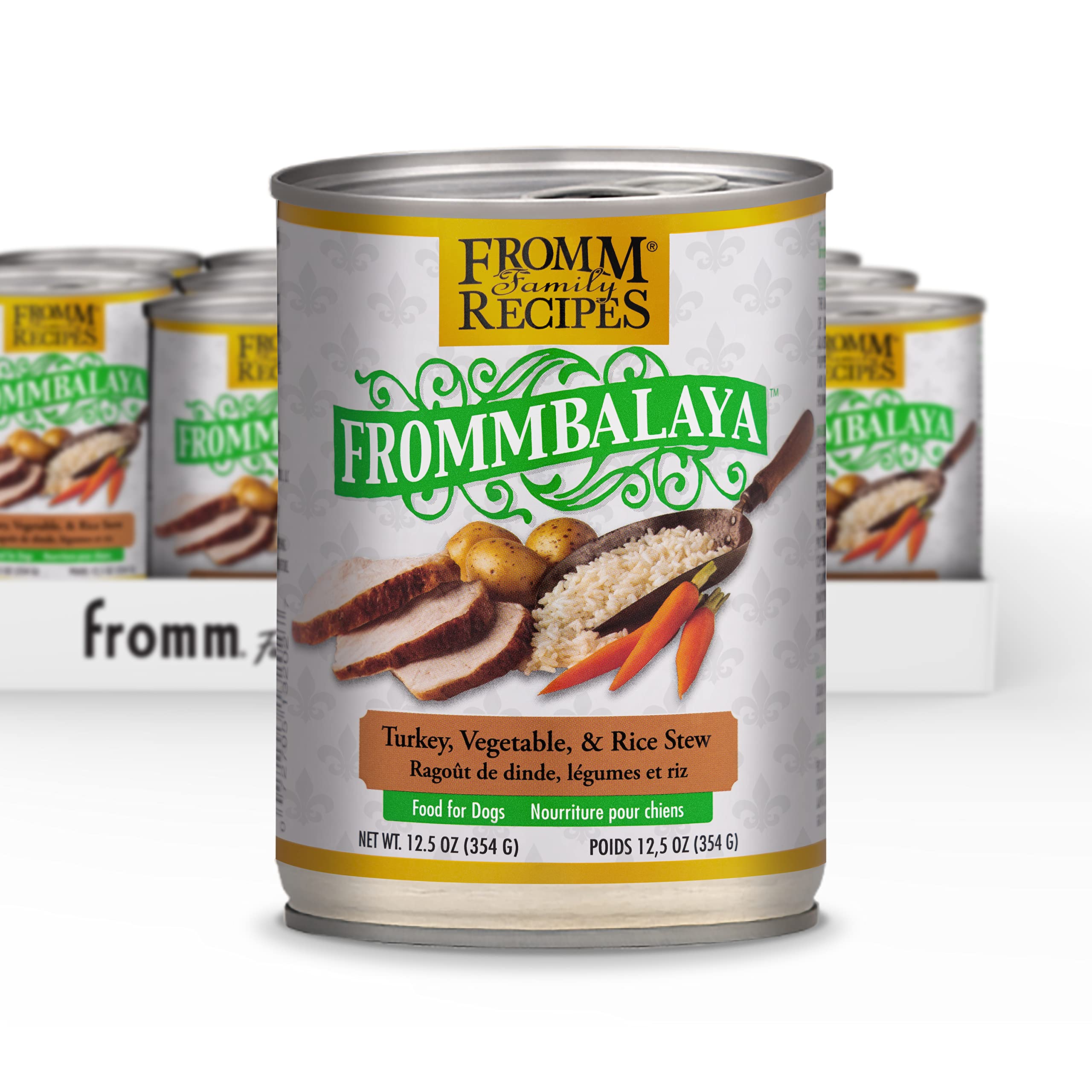Fromm Frommbalaya Turkey, Vegetable, & Rice Stew Dog Food - Premium Wet Dog Food - Turkey Recipe - Case of 12 Cans