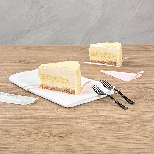 Miniatura 4 de Restaurantware Tablas para pasteles de 4.5 x 3 pulgadas, 100 bandejas triangulares de postre, ligeras con asa, tableros de repostería de plástico