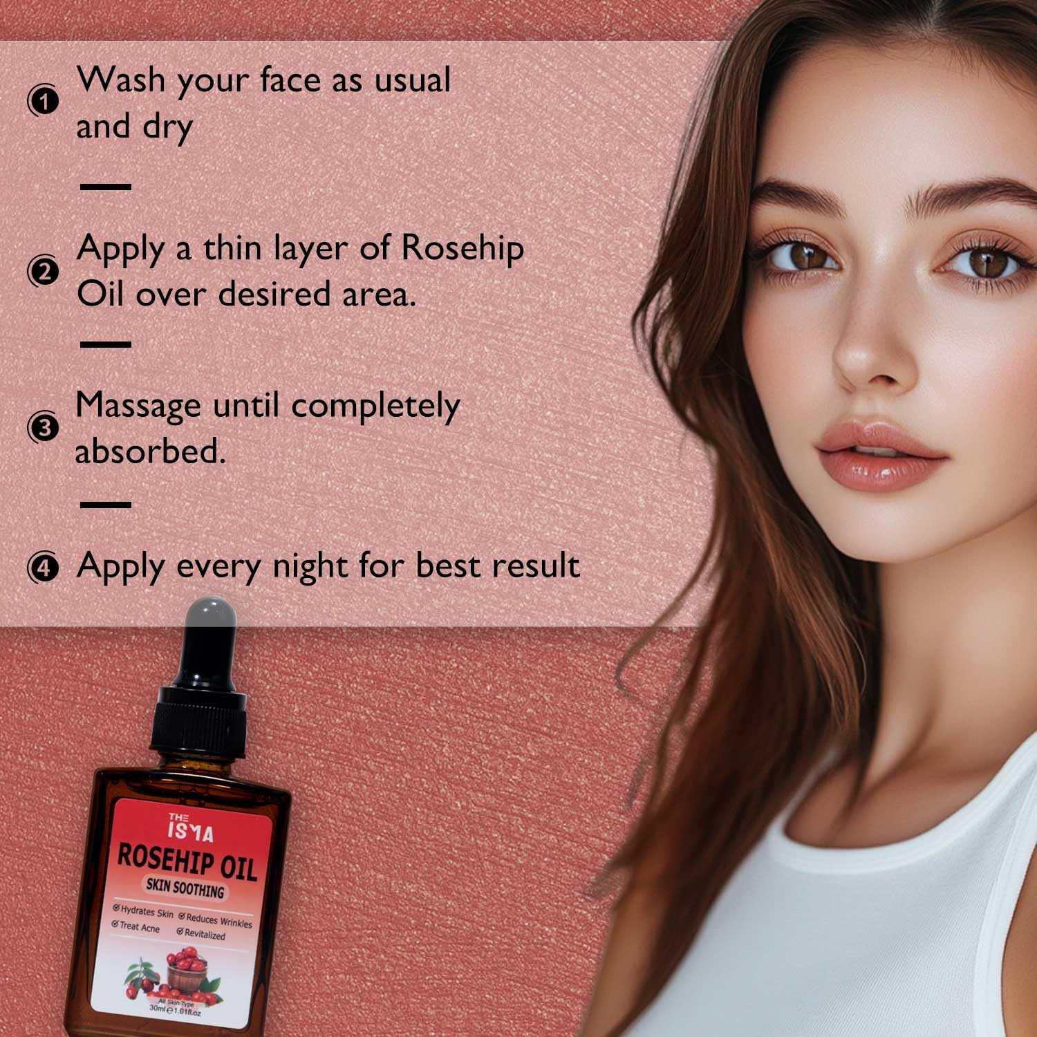 THE ISMA Cold-Pressed Rosehip Oil 30ml, 30 ml (Pack of 1) - Image 4