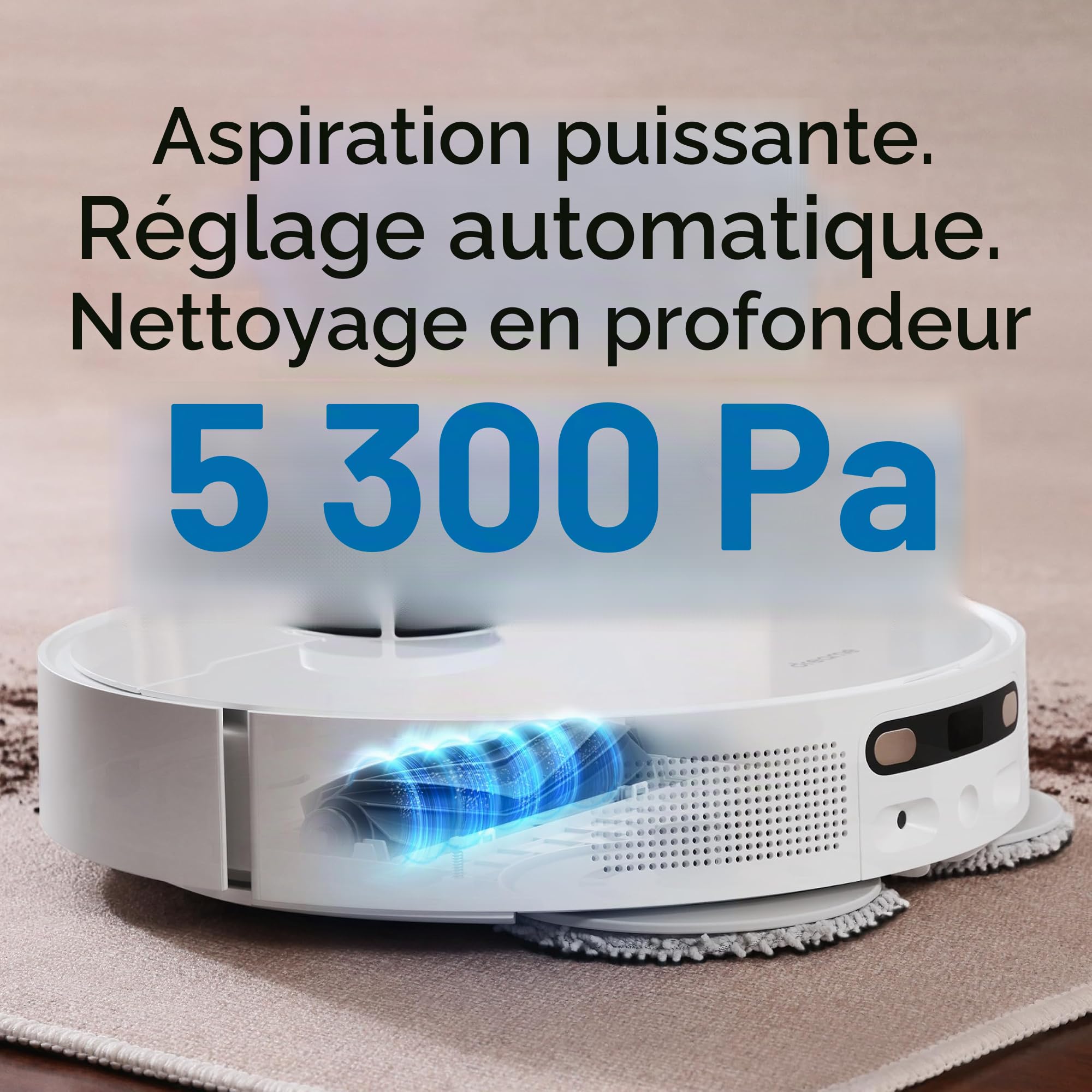 Dreame Tech L10s Ultra Robot aspirateur et serpillère, Nettoyage et séchage automatiques, Base Auto-remplissante et Auto-vidante pour 60 Jours de Nettoyage, Aspiration 5300 Pa et Navigation AI,