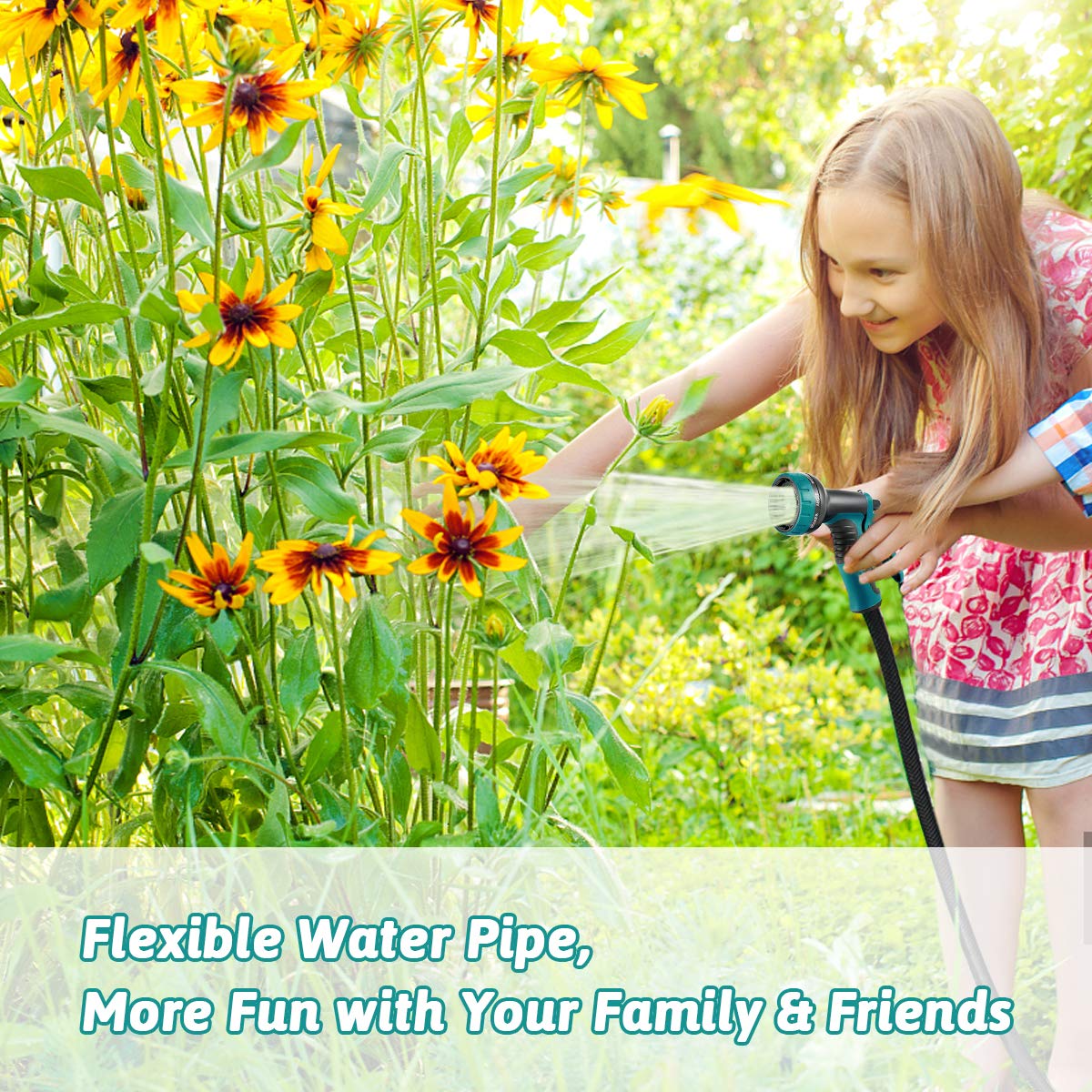 GARDEBRUK® Tubo Estendibile Da Giardino 7,5 M In Lattice Adattatore In Ottone 1/2' 3/4' Tubo Idrico Innaffiare Giardino Flessibile - Foto 11