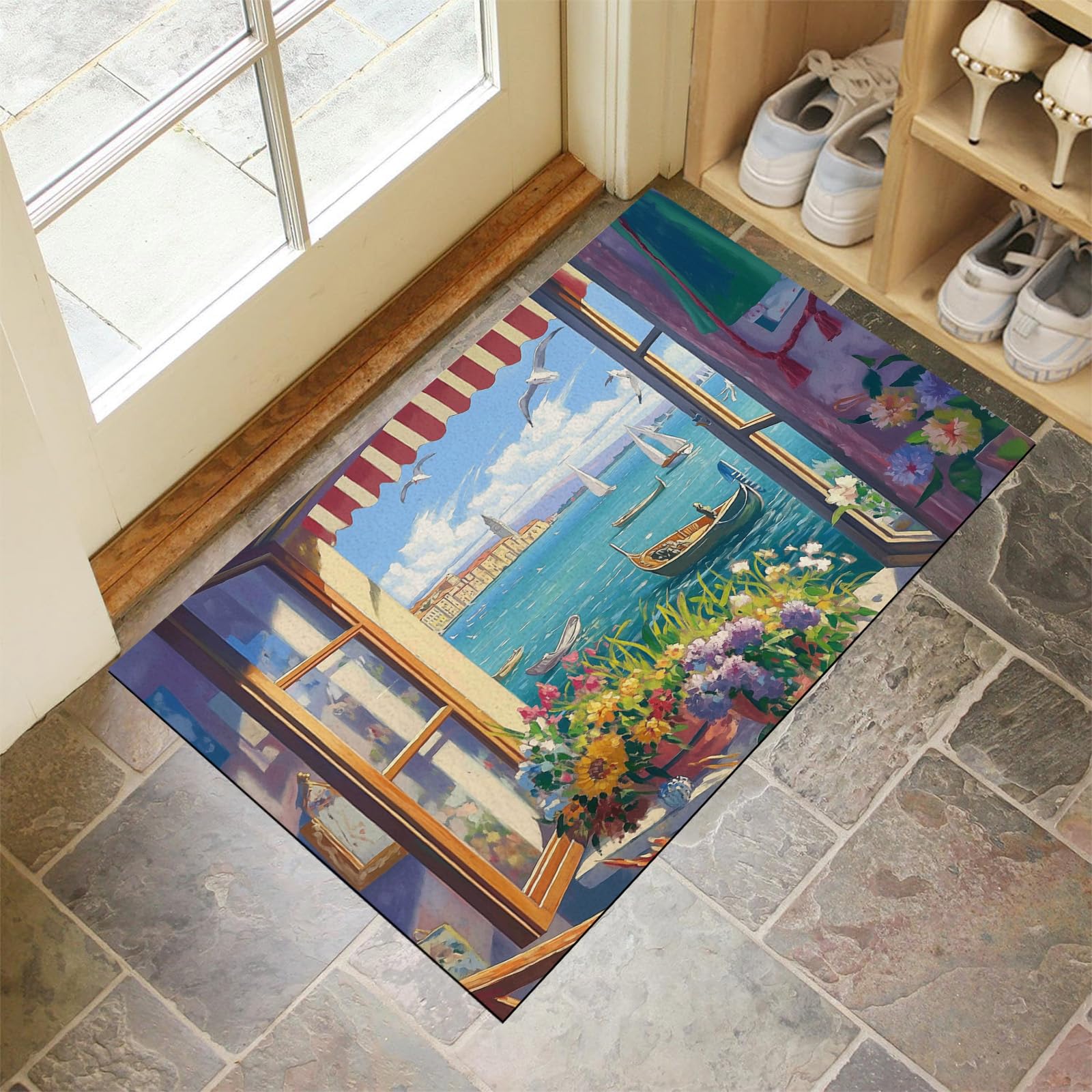Paillasson extérieur antidérapant 60x90 cm grand tapis de porte entrée