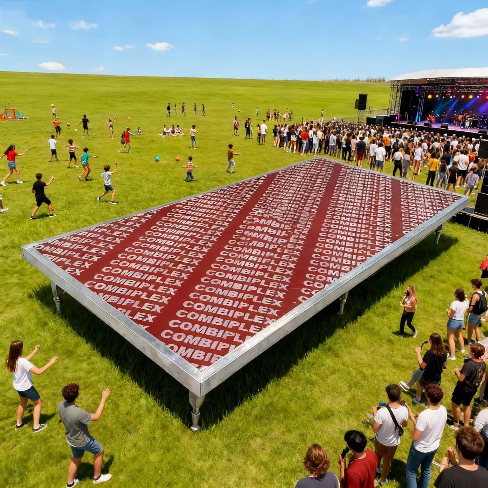 Tarima de escenario plegable, sistema modular, tarima compacta, tarima plegable para escenarios de espectáculos, plataforma de entretenimiento para conciertos, bares y fiestas (128x100 cm)