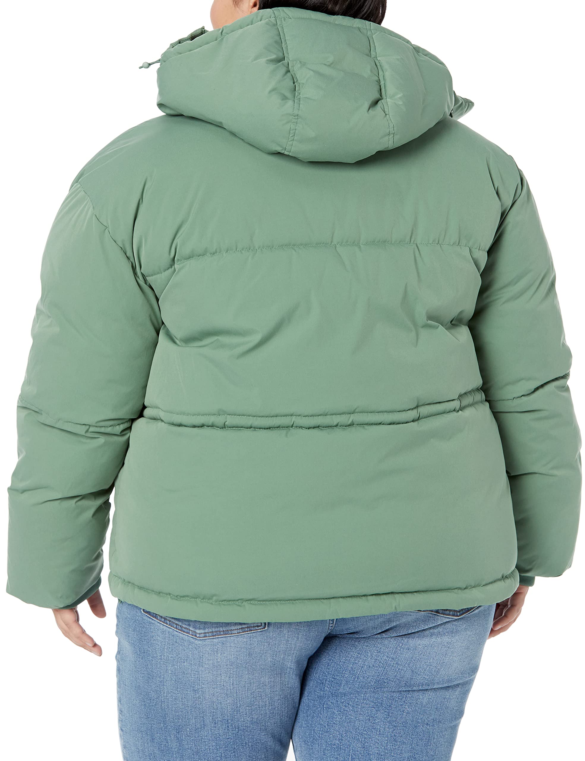Amazon Essentials Damen Kurz Geschnittene Daunenjacke mit Kapuze, Puffer Winterjacke für Damen (in Übergröße erhältlich)
