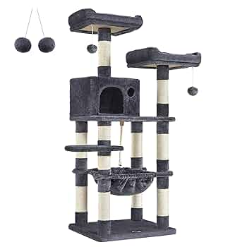 Amazon | FEANDREA キャットタワー 大型猫 据え置き 猫タワー