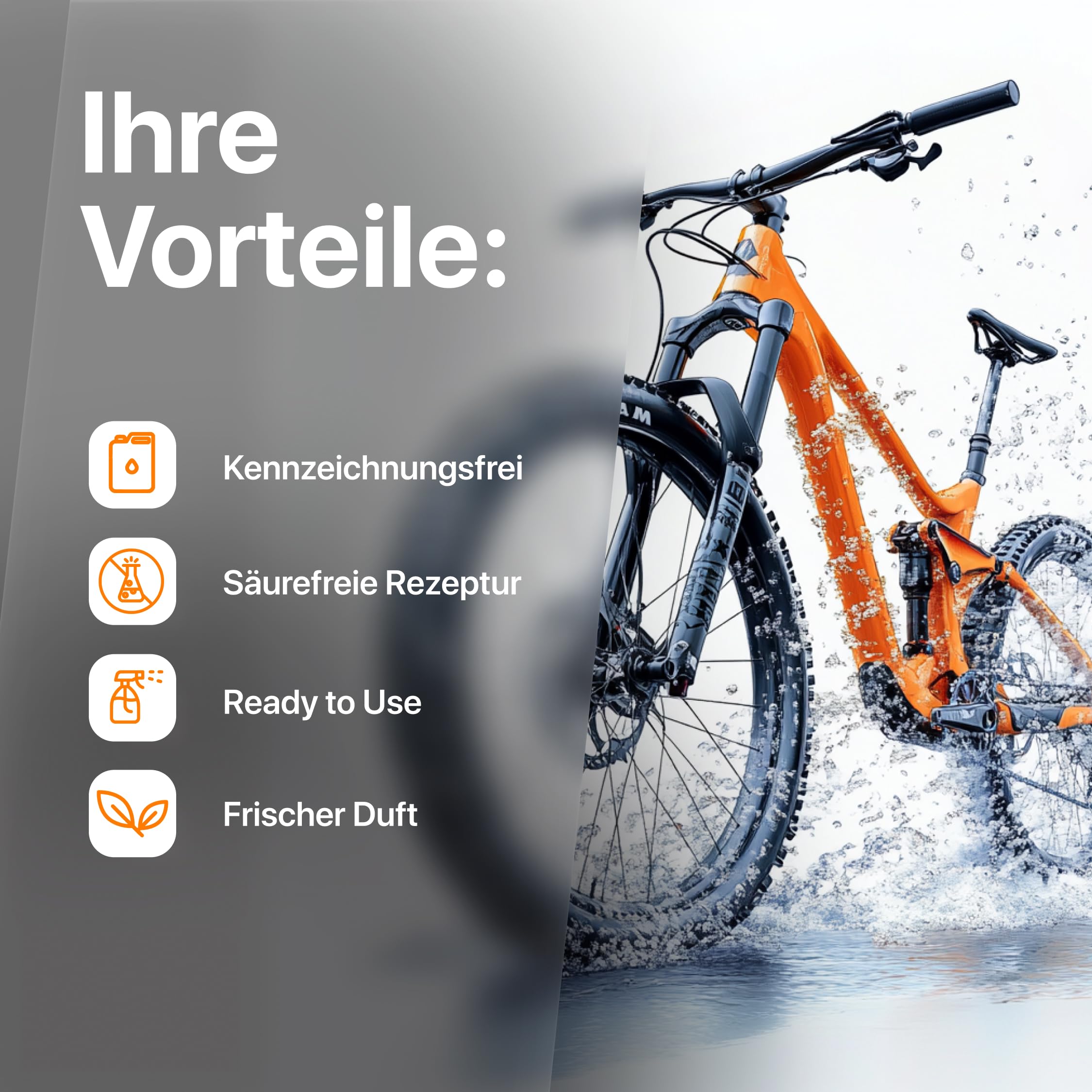 Element Fahrradreiniger I Bike Cleaner I 5 Liter I für alle Oberflächen I Fahrradpflege 5 L I Premium Reiniger für Fahrrad & E bike