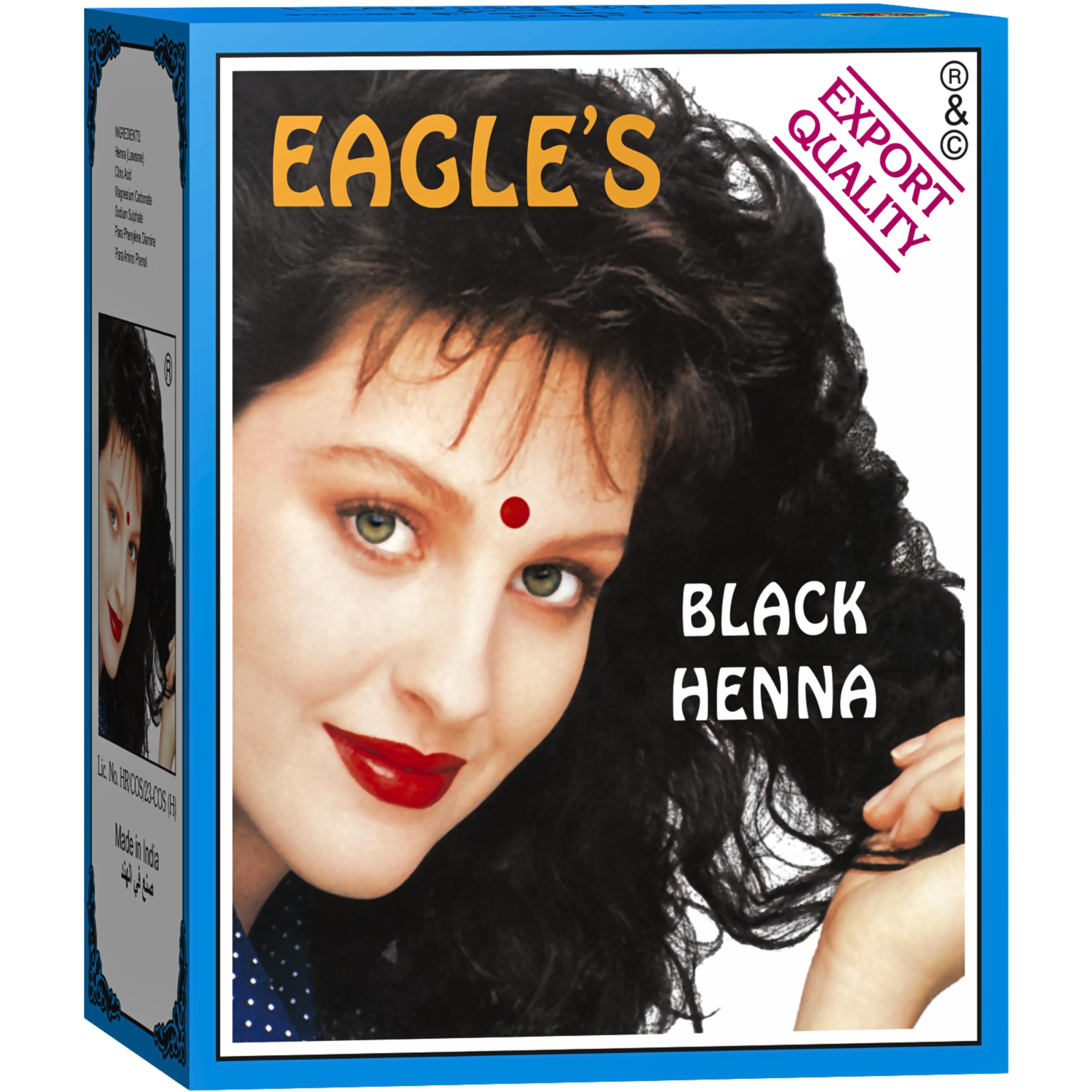 EAGLE'S Black Henna Powder for Hair, 6 sachets x 10 gm Each, Natural, Rich Black Color, Ammonia-Free, Nourishes & Strengthens Hair, Long-Lasting, Salon-Quality Finish, Easy to Use Multi-Pack-picture-32