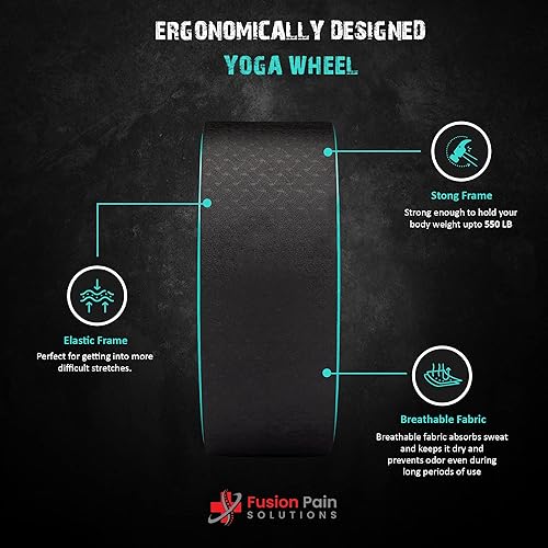 Miniatura 7 de Juego de 3 ruedas de yoga, estiramiento de espalda, galleta de espalda, estiramiento, masaje de tejido profundo, alivio de espalda