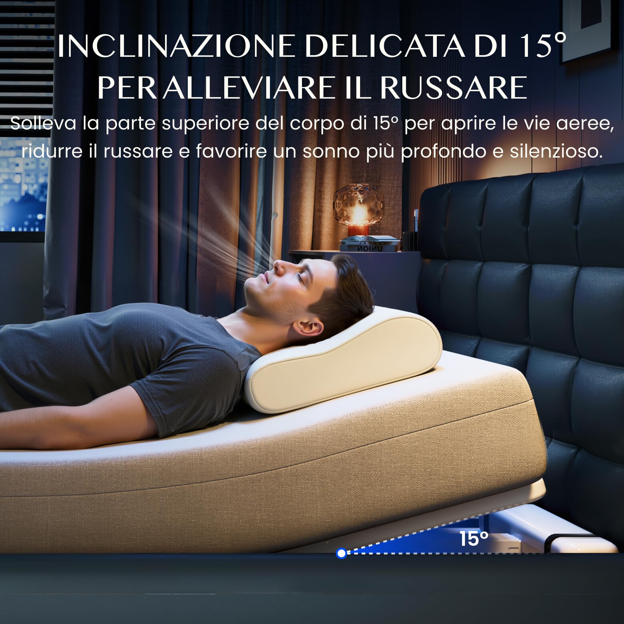 FLEXISPOT Base Letto Elettrica Regolabile, Schienale Inclinabile 0-60°, Sollevamento Silenzioso <50 dB, Telecomando a 2 Pulsanti, Supporto fino a 90 kg, Compatibile con Materassi 80-100 x 180-200 cm