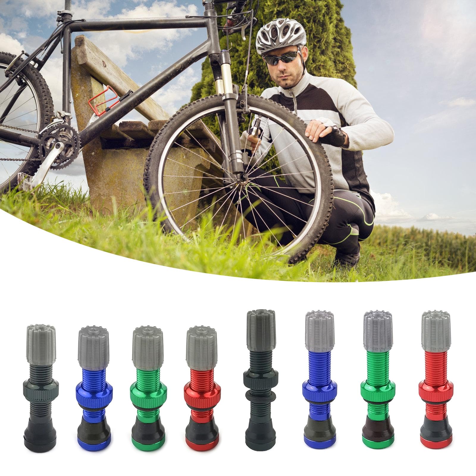 Light Weight Aluminum Bicycles Valves Stem with Precisions Threading for Enhances Biking High Precisions