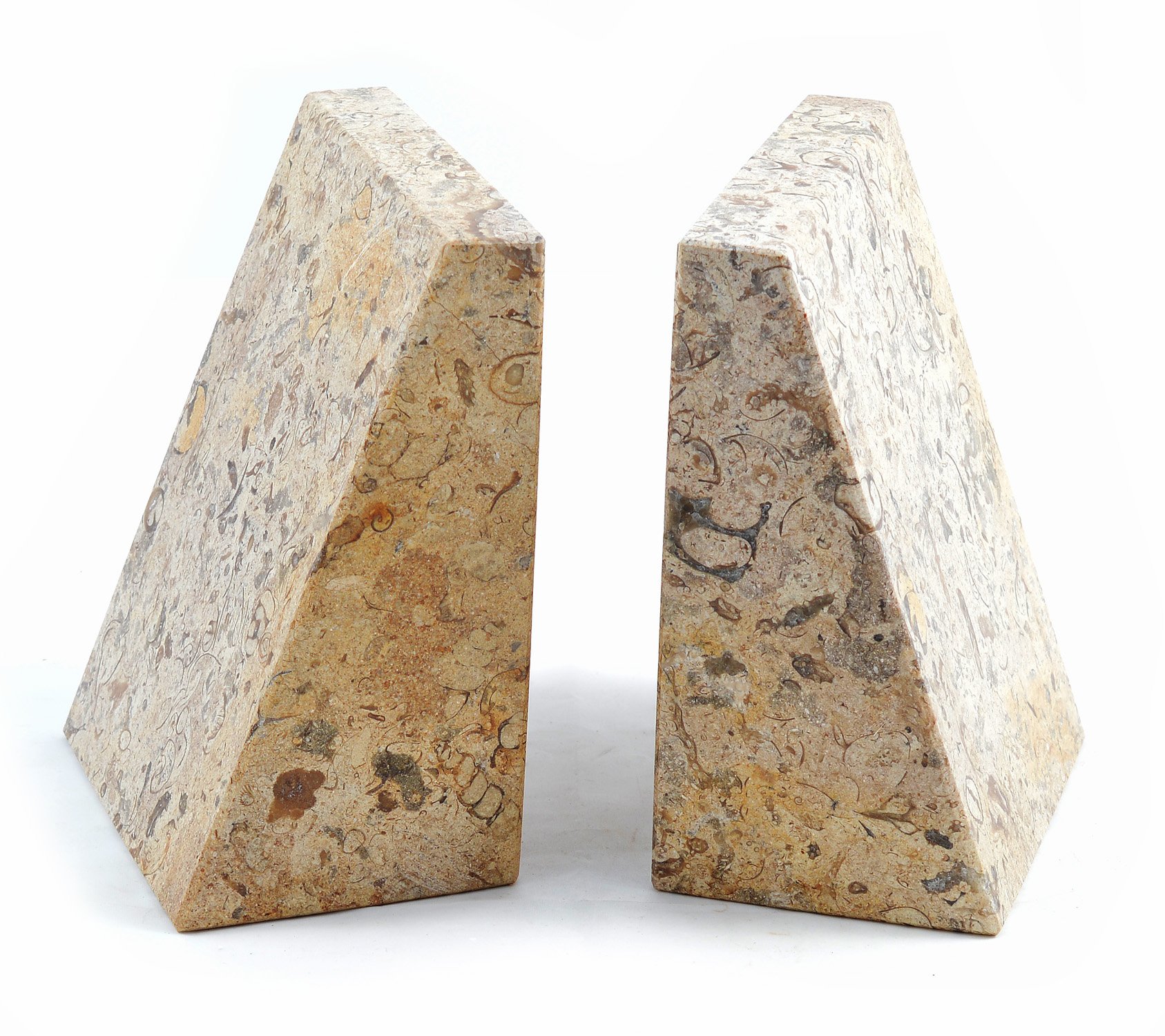 Fossil Gift Shop Fossilstone Marble Wedge Bookends