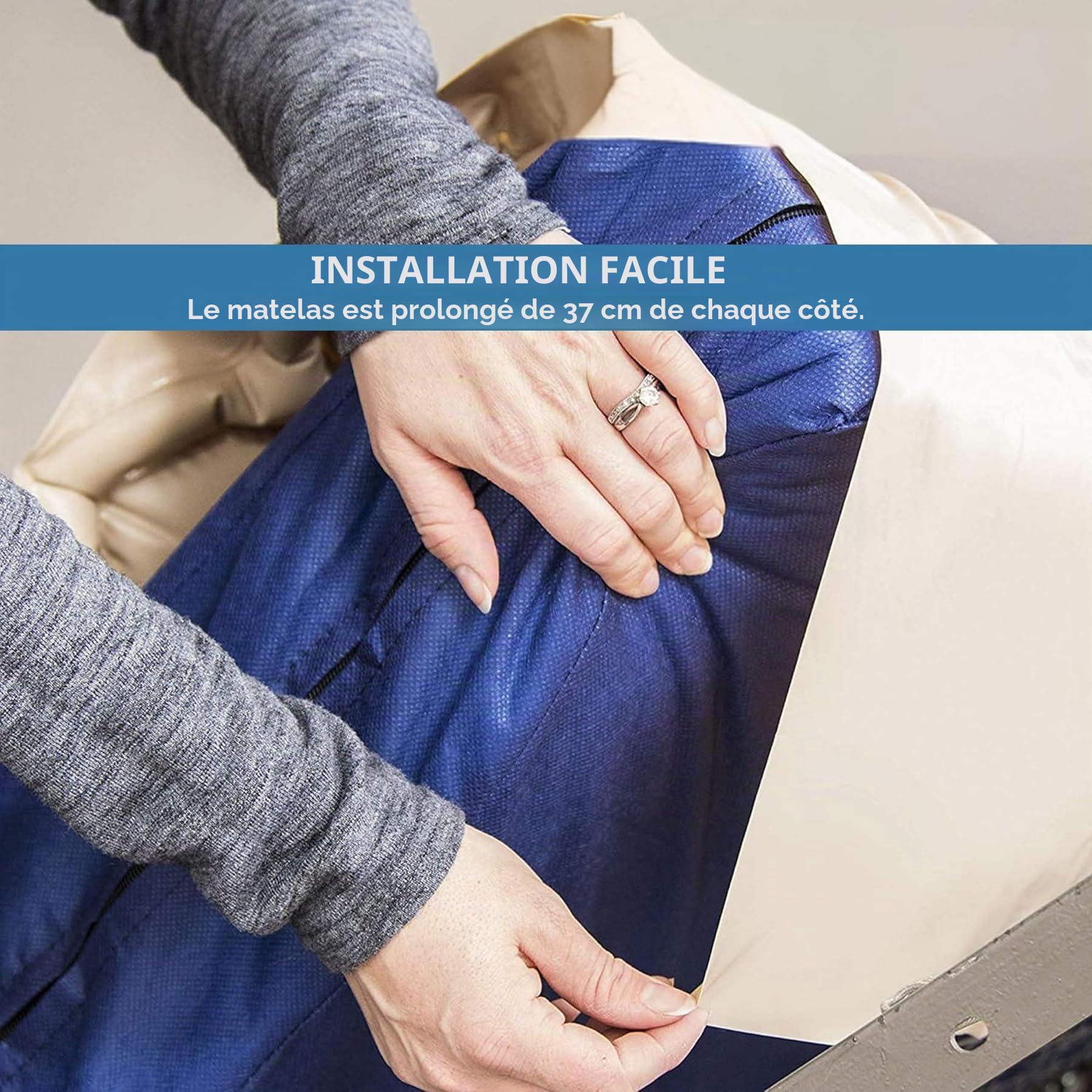 Matelas Anti-Escarres AITX avec Pompe Silencieuse, Prévention des Ulcères et Escarres, Matelas à Pression Alternée pour Personnes Âgées et Alitées - Adapté aux Lits d'Hôpital Standard