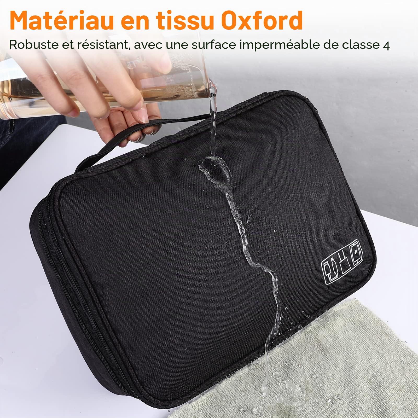 Sac Câble Multifonctionnel Universel pour Voyage Électronique Cable Management Tablette Disque Dur Externe Chargeur Adaptateurs