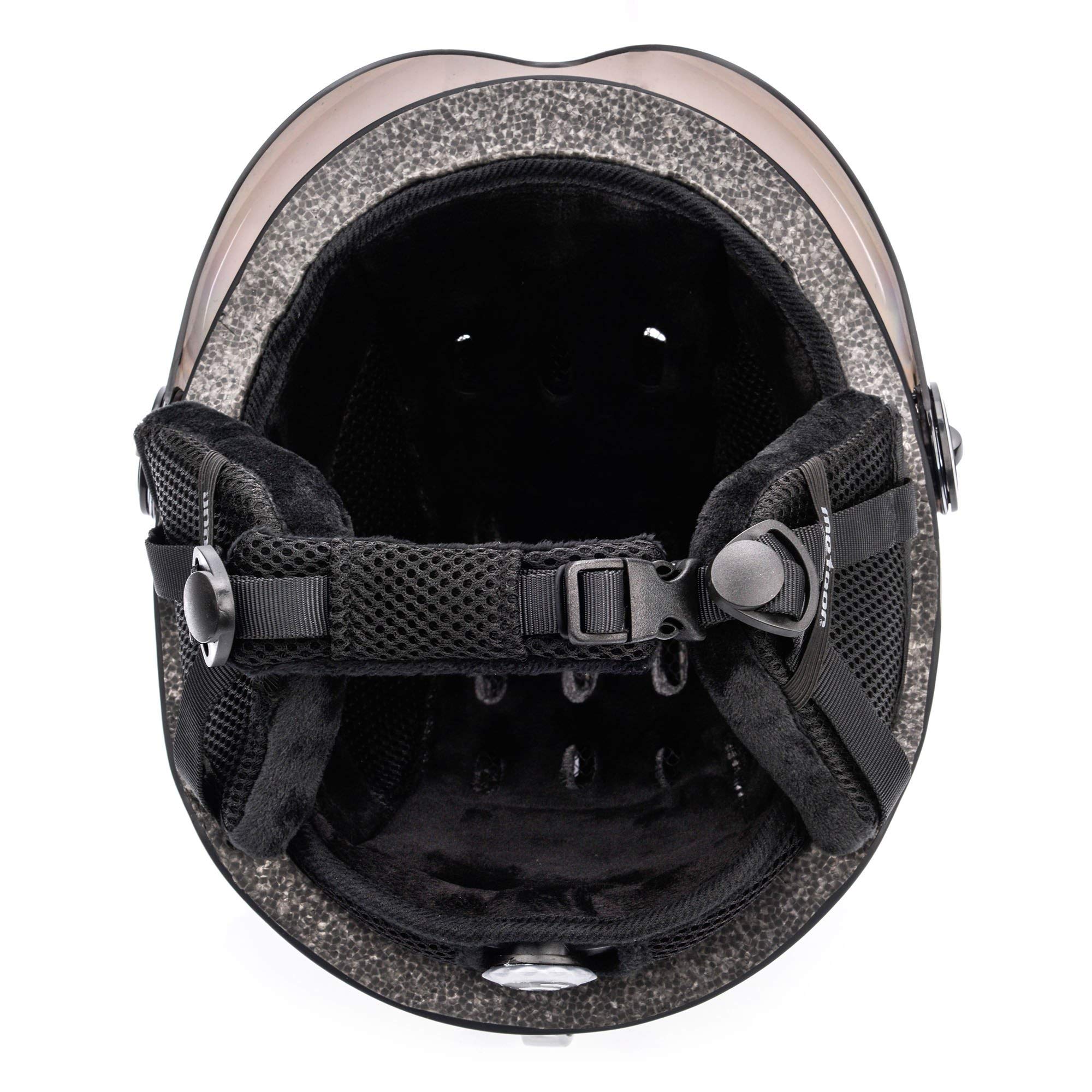 meteor Casco de Esquí y Snowboard con Gafas - Helmet para Jóvenes y Adultos - Ligero Casco de Seguridad Deportes de Invierno