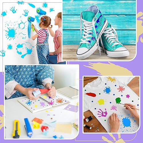 Miniatura 2 de 10 plantillas de manchas y salpicaduras, plantillas de zapatos, plantillas de graffiti, plantillas de arte para pintar en madera, lienzo, papel,