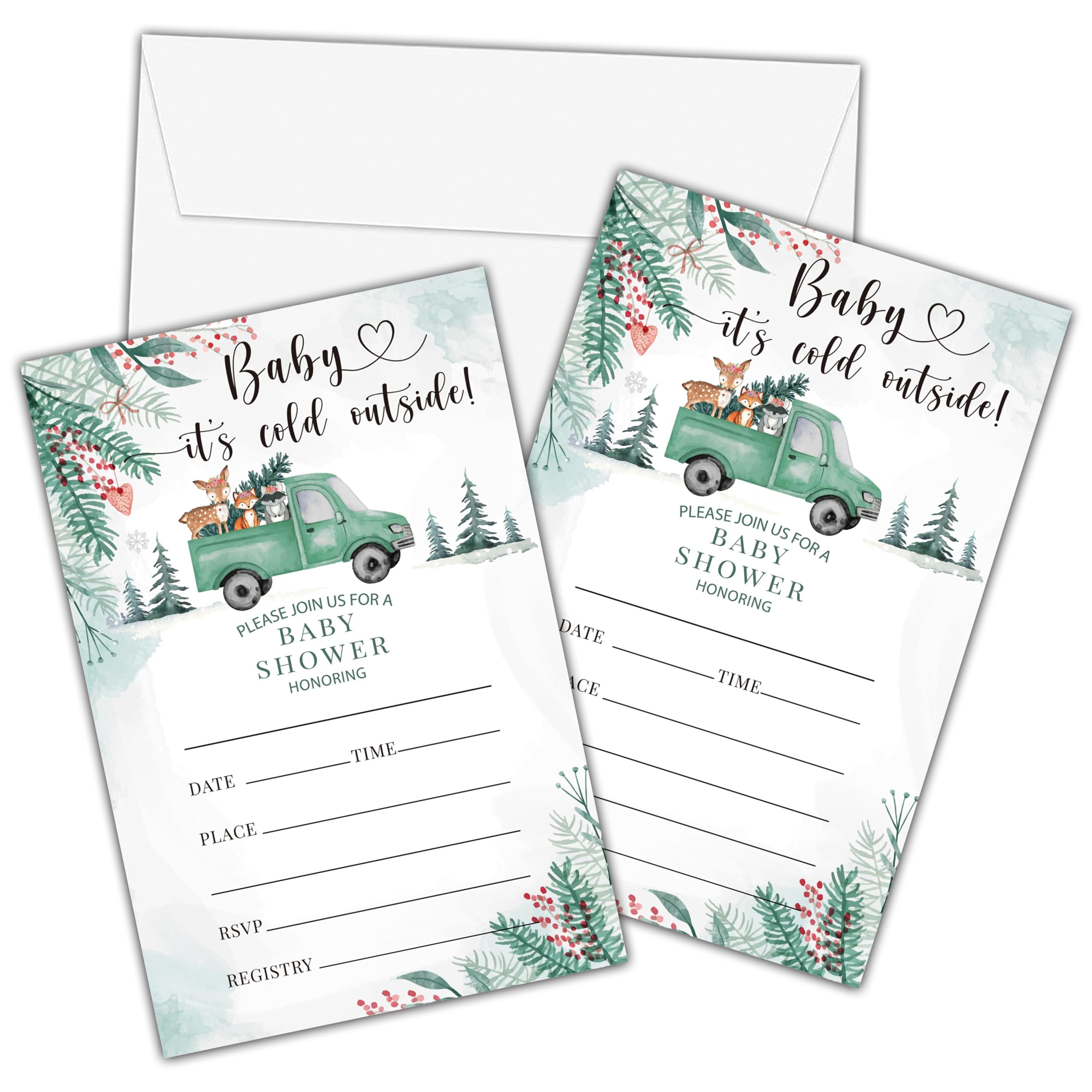Winter Wonderland 'Baby It's Cold Outside' Fill-in Invitations (Seasonal Theme)