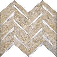 Vista 19 de DICOFUN 1-Sheet White Hexagon Tile Peel and Stick Backsplash, Marble Look PVC Mixed Silver Metal Mosaic Tiles for Kitchen and Bathroom