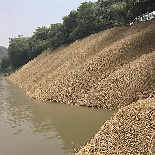Miniatura 9 de Rollo de tela de barrera de arpillera para evitar malas hierbas, 100% yute, rollo de 225 pies de largo x 48 pulgadas de ancho, manta de malla de