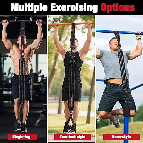 Miniatura 3 de Pull Up Assistance Bands,Up to 300 lbs Assistance,Adjustable Heavy Duty 4 Pull Up Bands with Handle and Door Anchor for Home Gym Fitness Exercise