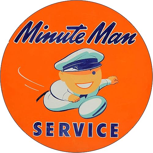 Miniatura 366 de Brotherhood Letrero de gas vintage de reproducción de letreros de metal vintage, letrero redondo de metal para garaje y hogar, 8 pulgadas de Nourse