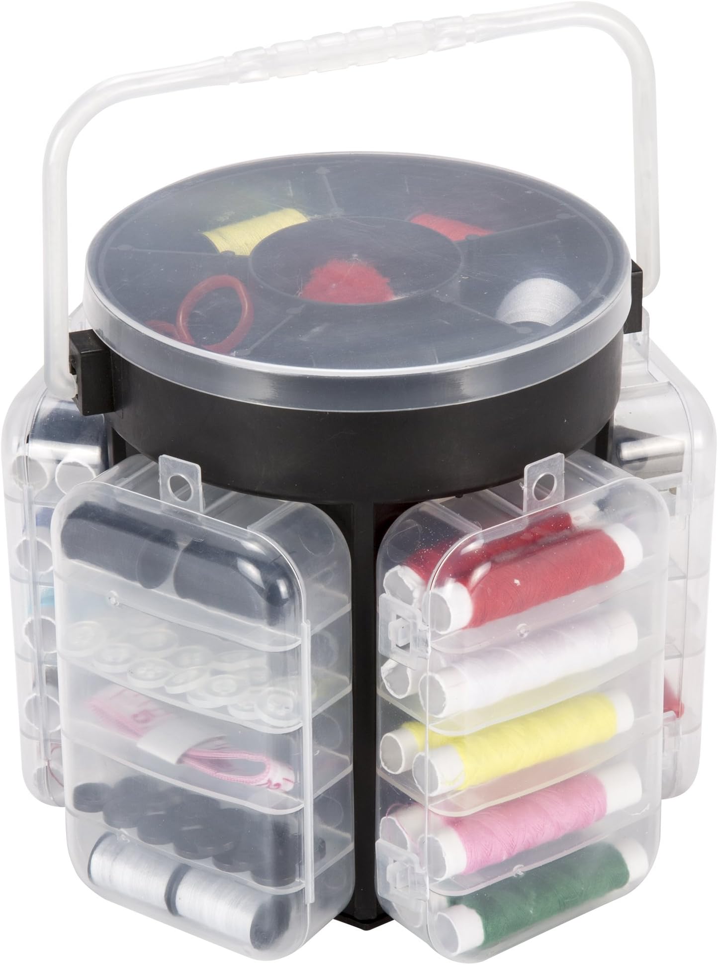Everyday Home 210 Piece Sewing Kit Deluxe Caddy, Black