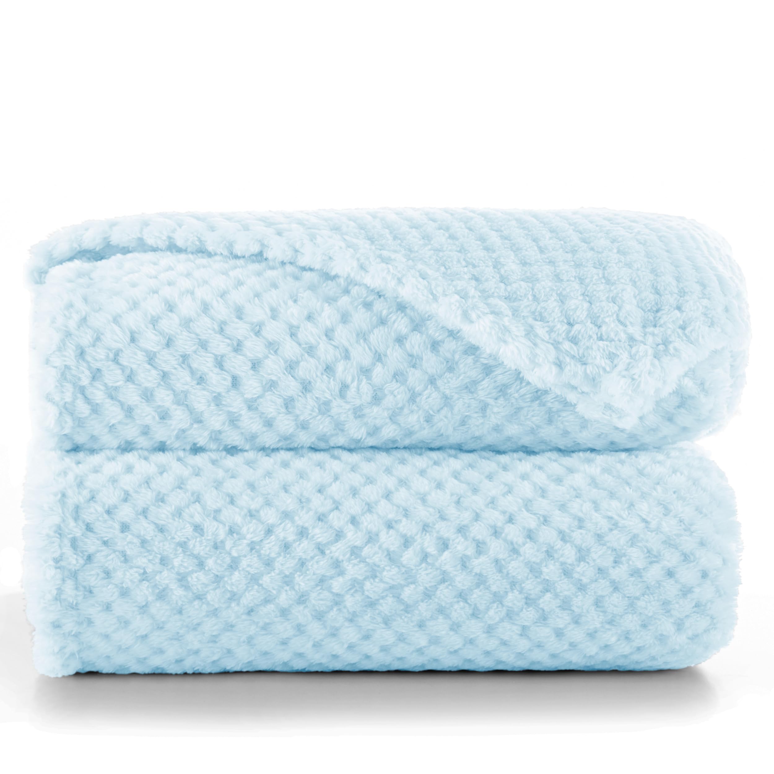 DecoKing Henry Manta de Microfibra 220x240 cm Mantas Polar Extra Suave y Blanda Muy Cómoda Caliente y Ligera Azul Claro