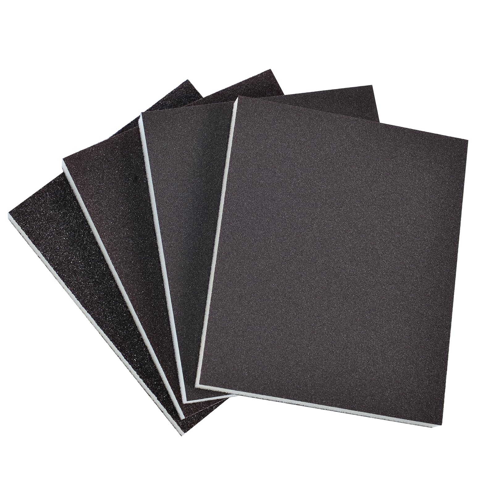 Tonmp Paquete De 6 Esponjas De Lijado Medianas De Grano 80, Lavables Y Reutilizables, Ideales Para Cepillo De Ollas, Sartenes, Cepillo De Esponja, Vasos, Lijado De Madera, Lijado De Metal (grano