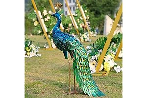 Chisheen Solar Peacock Statue: Brighten Your Home with Enchanting Decor