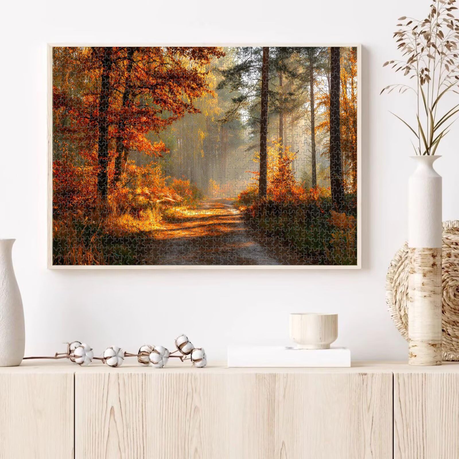 1500 elementów, puzzle dla dorosłych, jesień i las, wytrzymałe drewniane