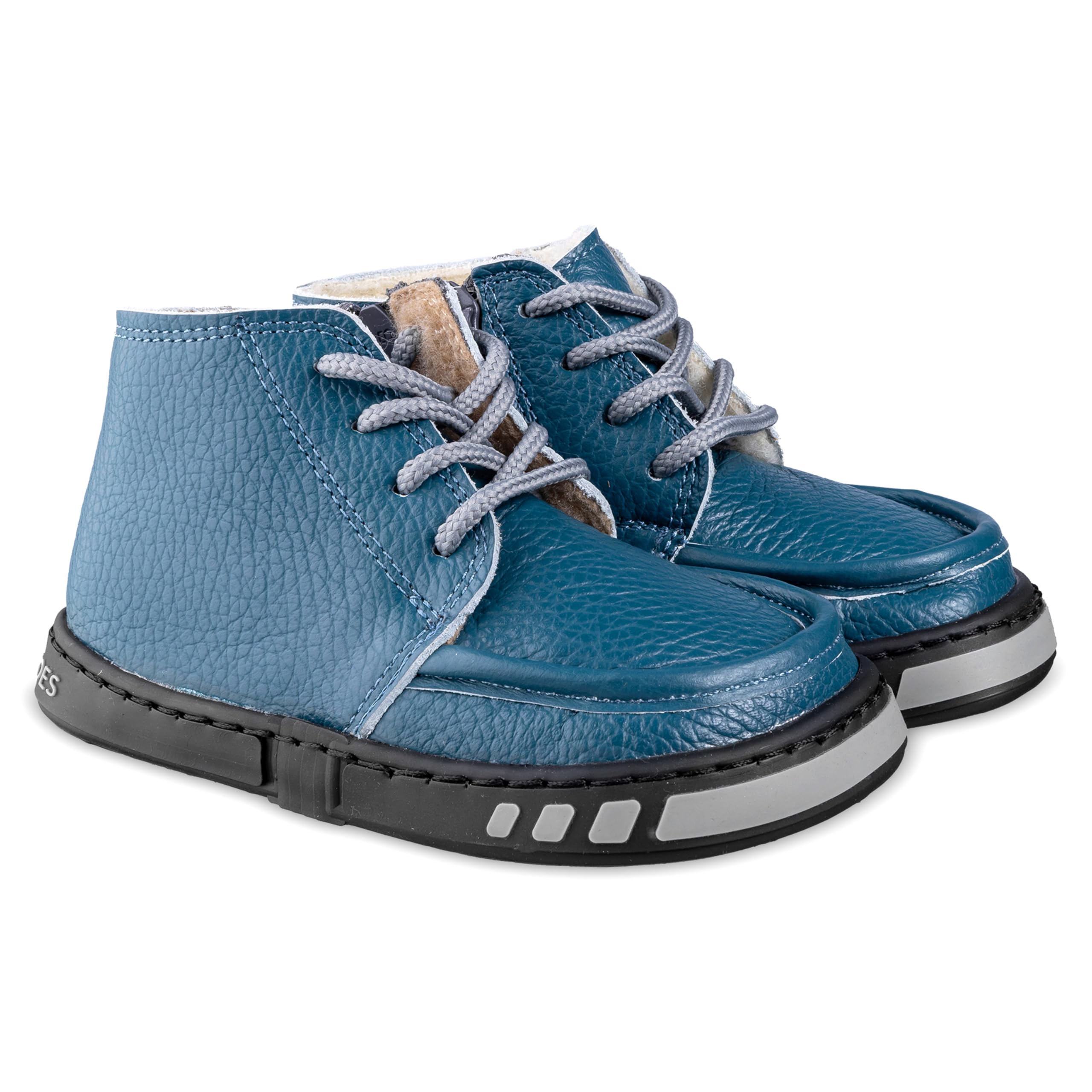 Magical Shoes Barfußschuhe für Mädchen & Jungen, Halbstiefel aus Leder, Lederstiefeletten, Kinderschuhe, Babyschuhe Frühling, Herbst, Frühwinter, Manul