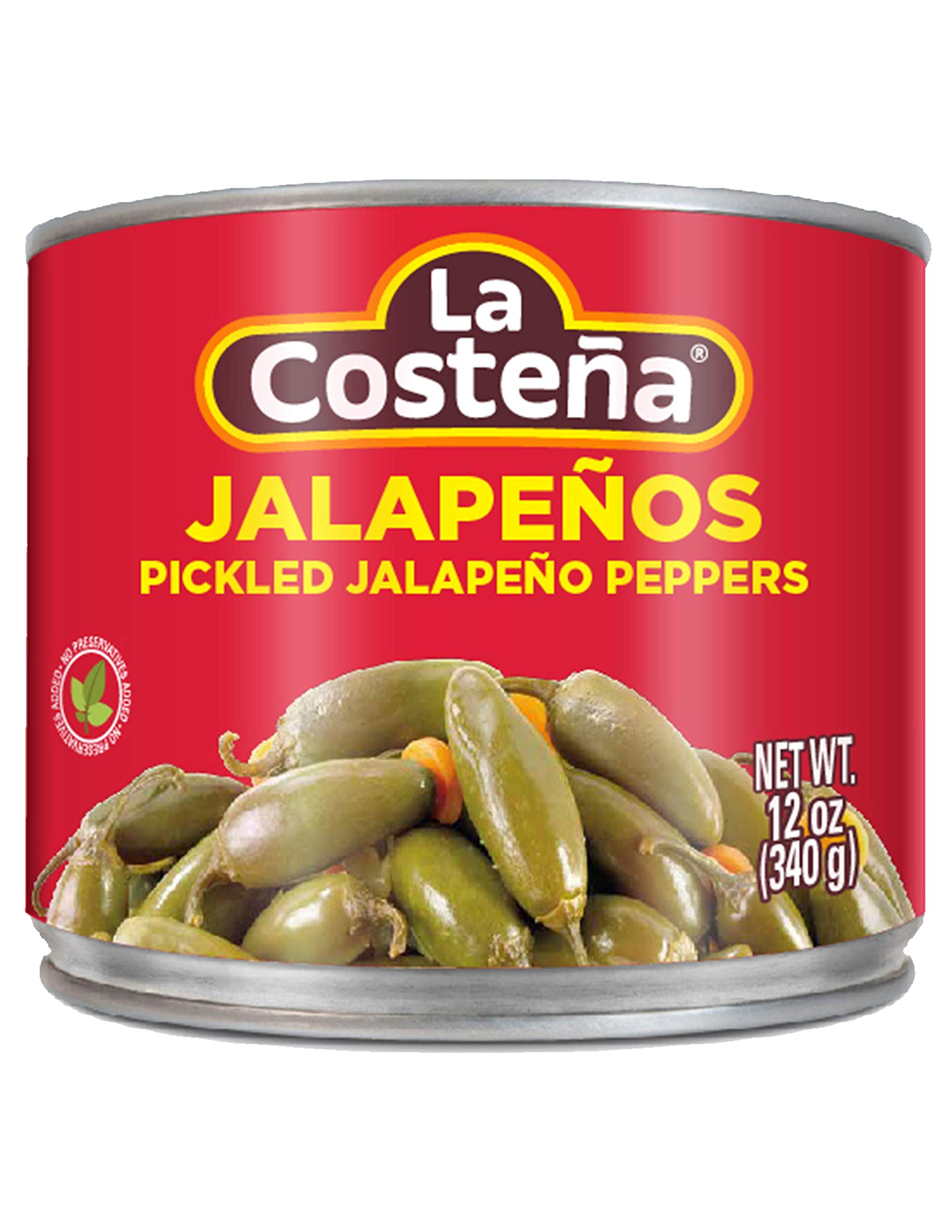 La Costeña Whole Jalapeño Peppers | Pickled Green Hot Jalapeños | 12 Ounce Can