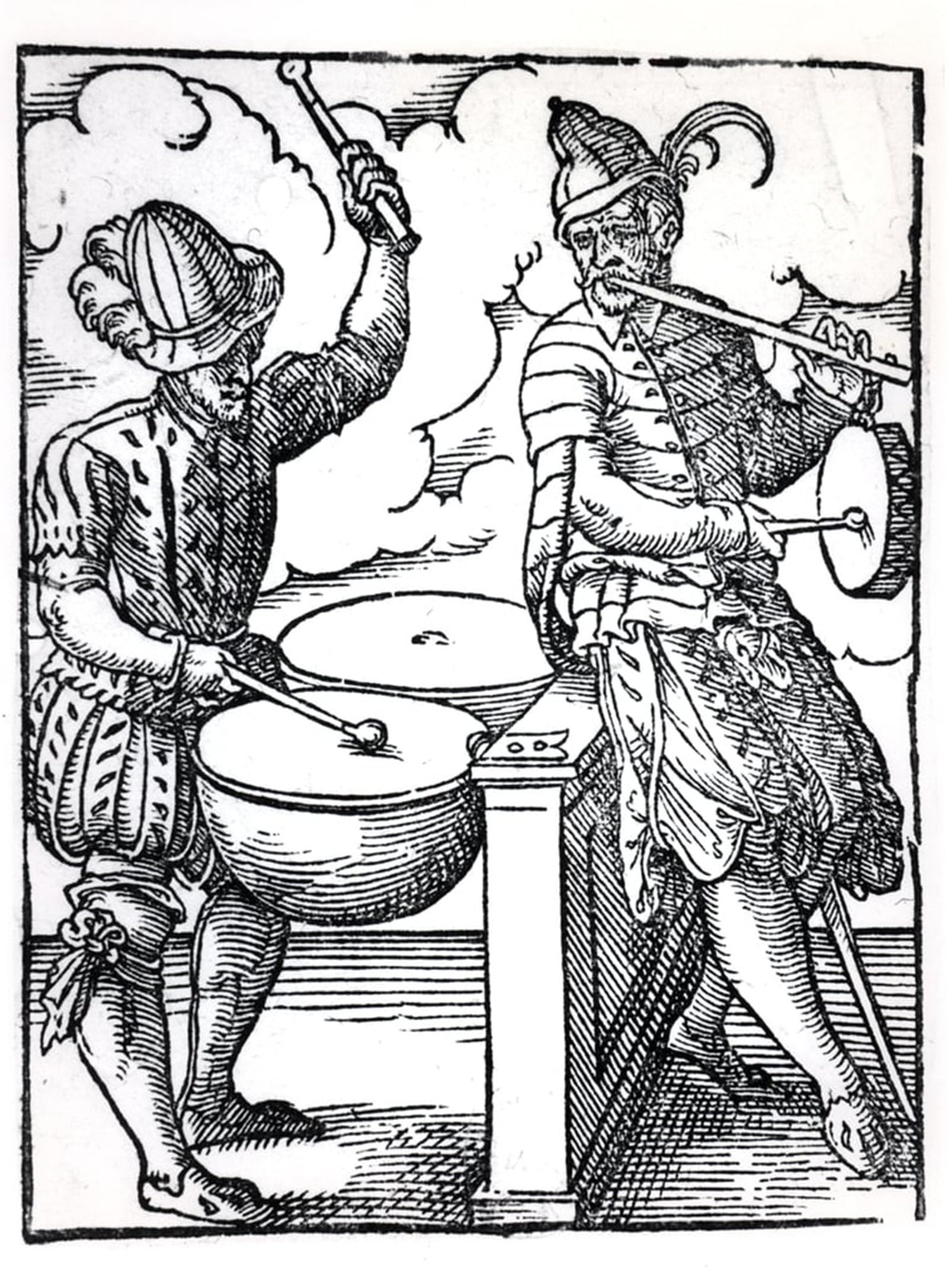 ARTXLXXBN Famous Print Painting Colorful Art Print Musicians by Jost Amman Canvas Art Decorations for Home Decor 60x90cm