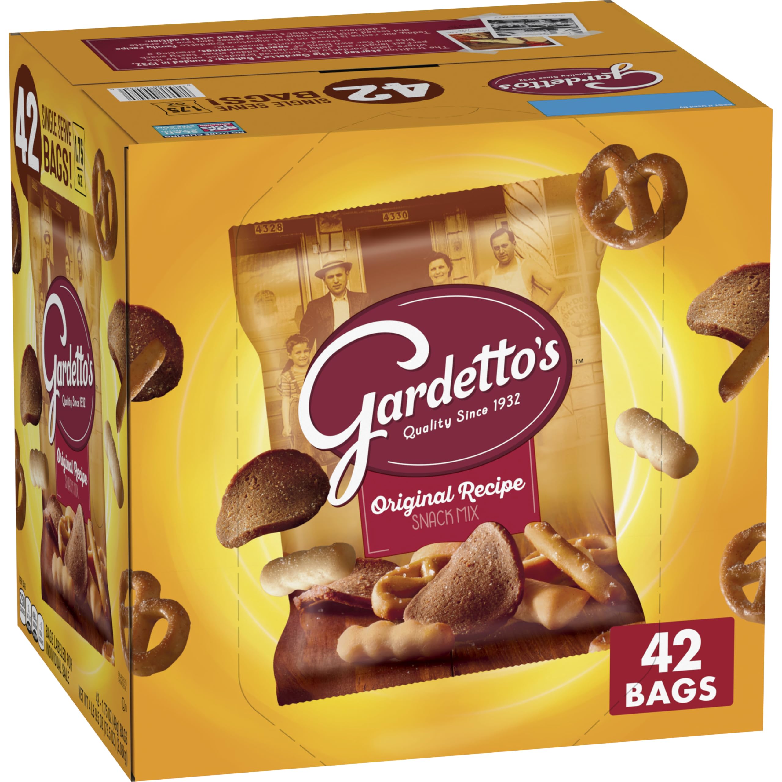Gardetto's Snack-Party-Mix, Originalrezept, Einzelportionsbeutel, 42 Stück