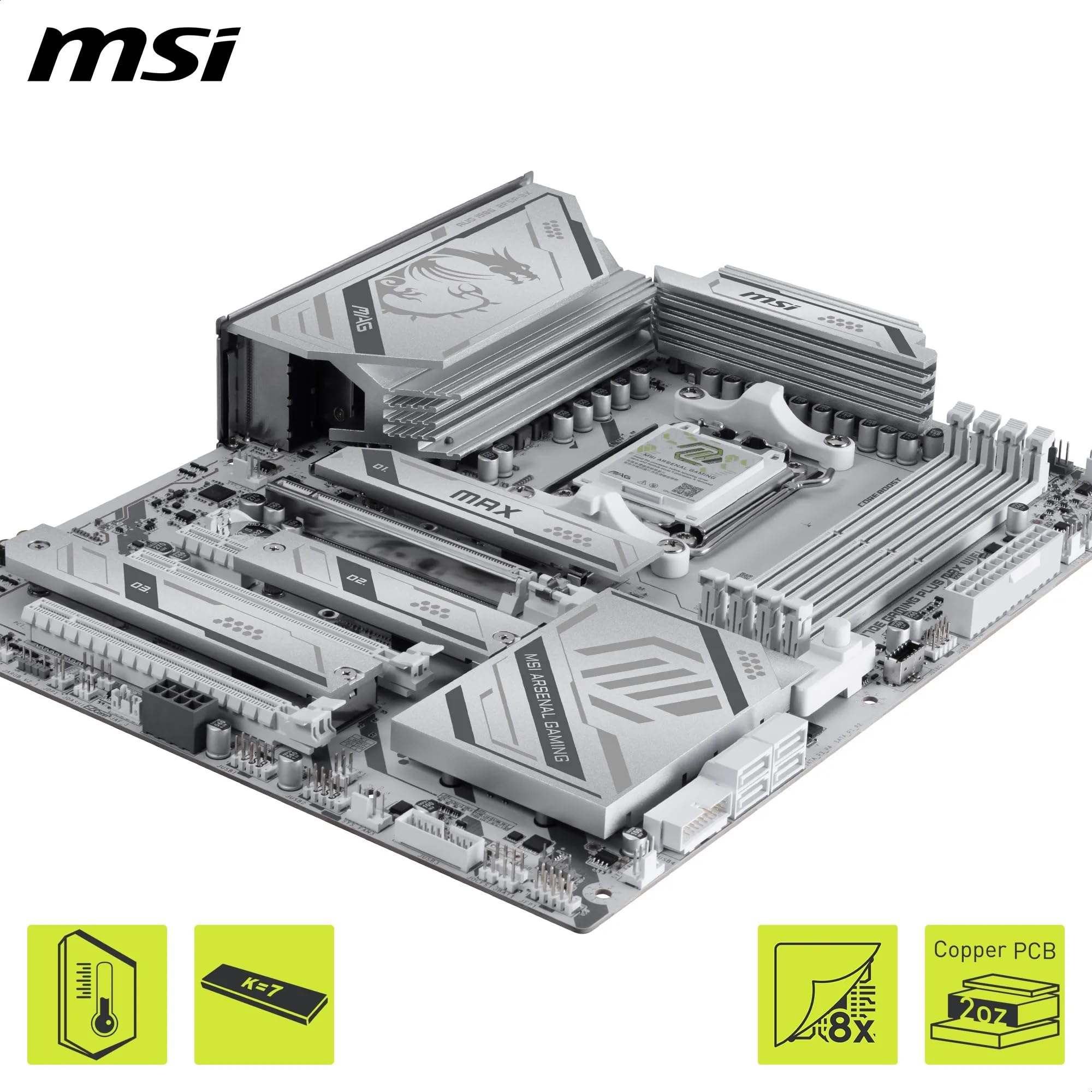 最新マザボ ATX 白 MSI X870E Ryzen 9/8/7000 AM5 Amazon.com: MSI MAG X870E Gaming Plus MAX WiFi Motherboard, ATX