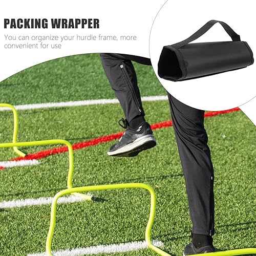 Miniatura 6 de NOLITOY Hurdle - Equipo de almacenamiento de equipo negro para Oxford Football Colth, accesorios de envoltura, bolsas de agilidad, bolsa de
