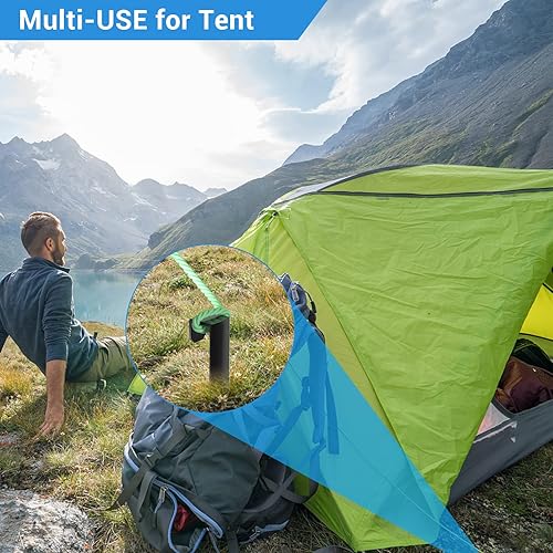 Miniatura 6 de 20 piezas de estacas de borde de paisaje de metal, estacas de jardín de 8.5 pulgadas, picos de anclaje de paisaje para tablero de terraza, borde de