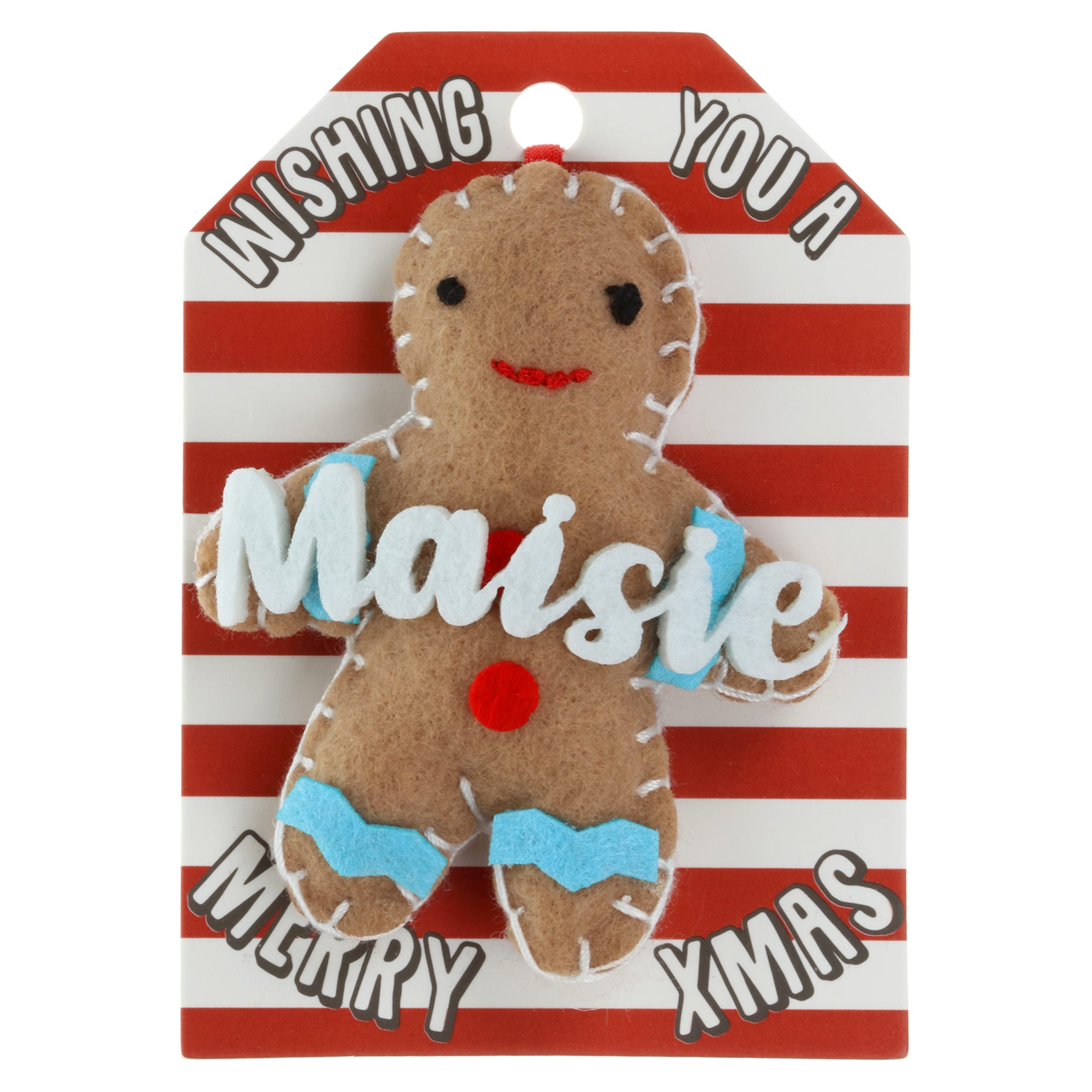 Maisie Name Gingerbread Man Christmas Tree Bauble Decoration Hanging Gift