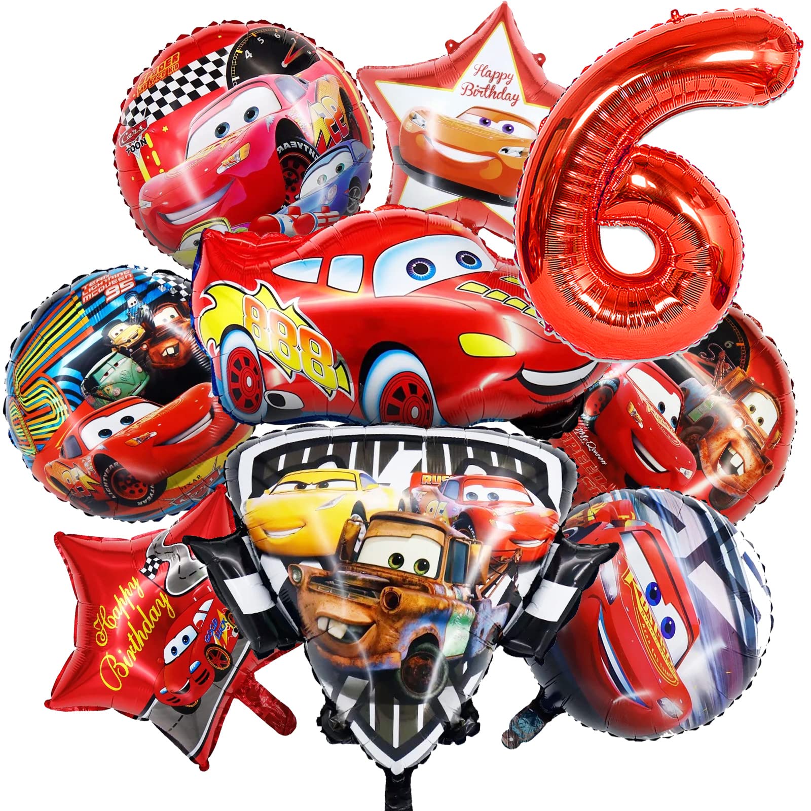 Cars Lightning Mc Queen Balloons for Kids Birthday Baby Shower Cars Theme Party Decorations (6)