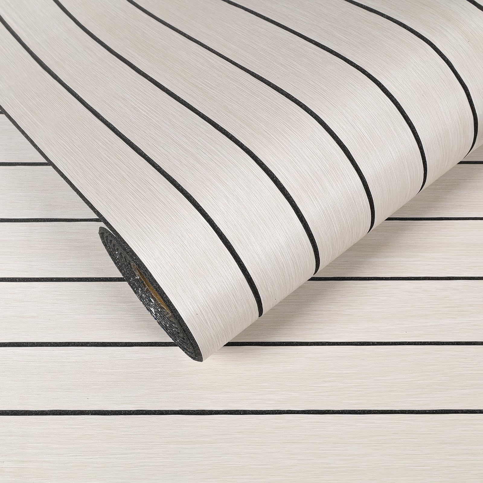 VEELIKE Panel de pared de listones de madera de roble blanco crema para despegar y pegar, paneles de pared de madera sintética 3D para paredes decorativas, dormitorio, 17 x 118 pulgadas, rollo de