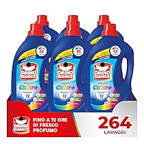 Omino Bianco – Detersivo Lavatrice Liquido Color+, 264 Lavaggi, Specifico per Capi Colorati, Tecnologia Salva i Colori e Cattura il Grigiore, 1760 ml x 6 Confezioni
