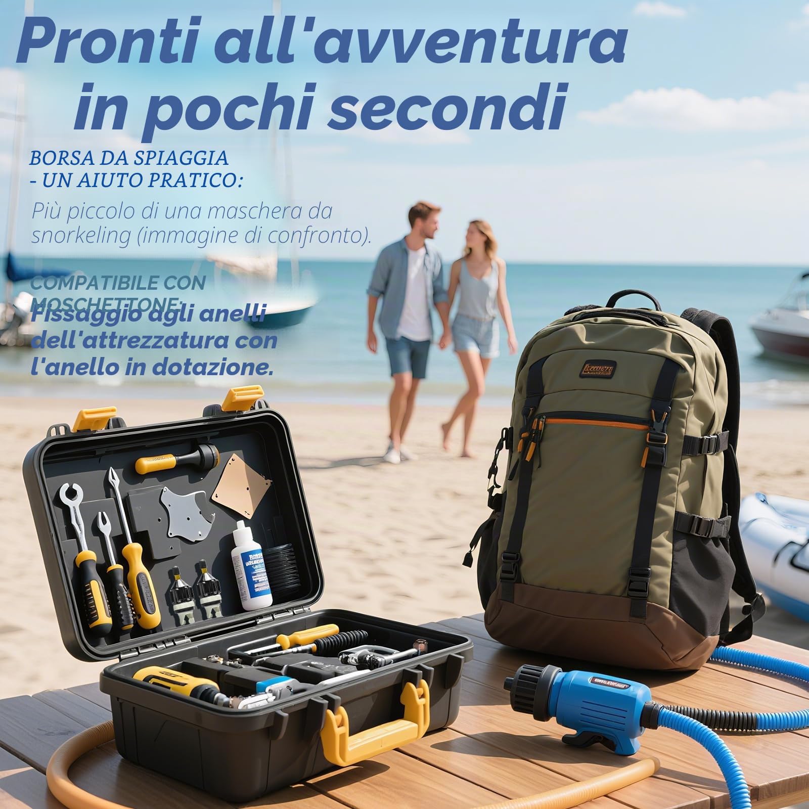 NW Adattatore per pompa SUP, adattatore per valvola d'aria, pompa per gonfiaggio, supporto per paddle Board