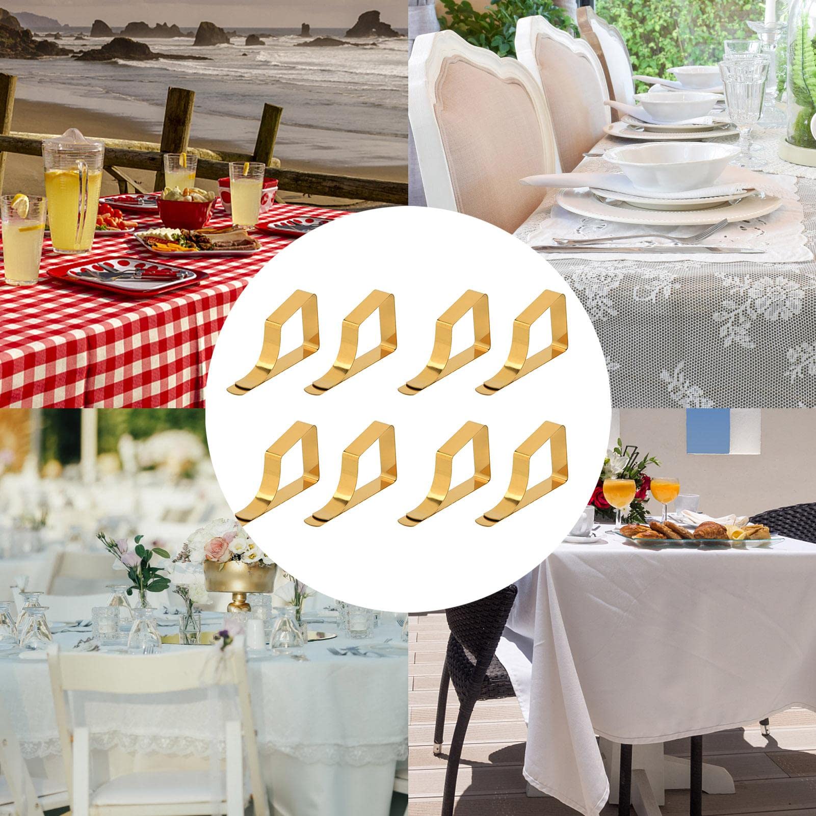 Amazon.co.jp: 8ピーステーブルクロスクリップ,屋外テーブル用テーブル