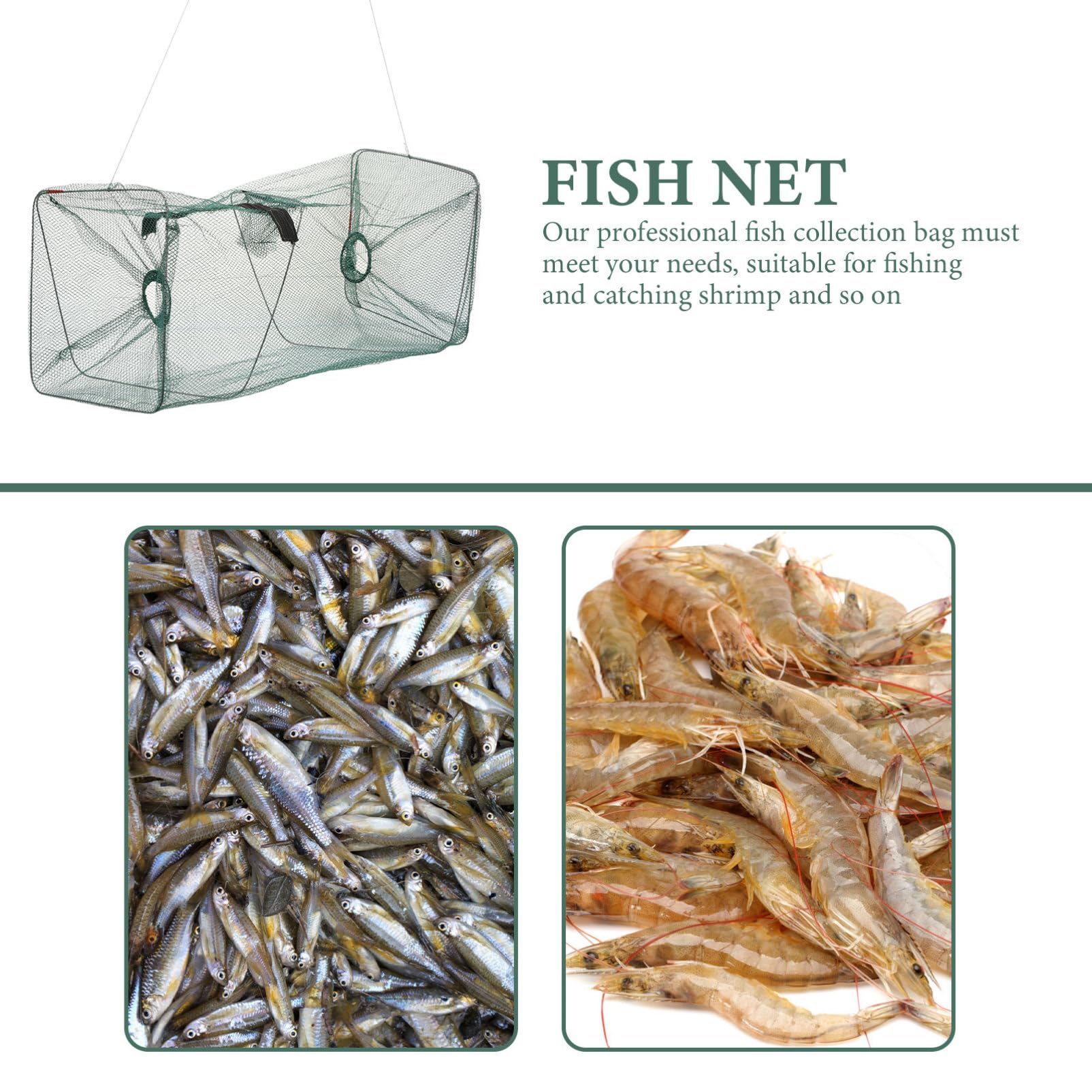 Toyvian Jaula Plegable para Camarones y Peces de Almacenamiento de Nylon Bolsa de Pesca Portátil de Limpiar Grande