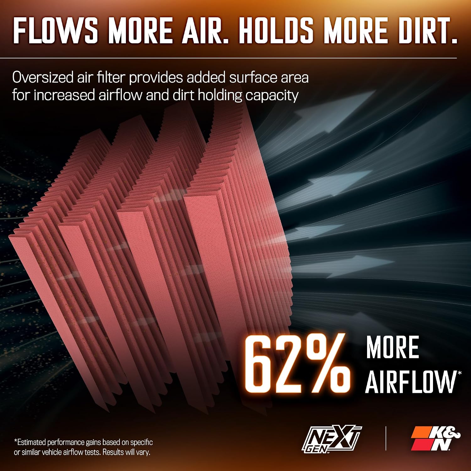 K&N NextGen Cold Air Intake System: High-Flow Cotton Filter: Compatible with 2013-2024 RAM 1500, 1500 Classic; 50-1564