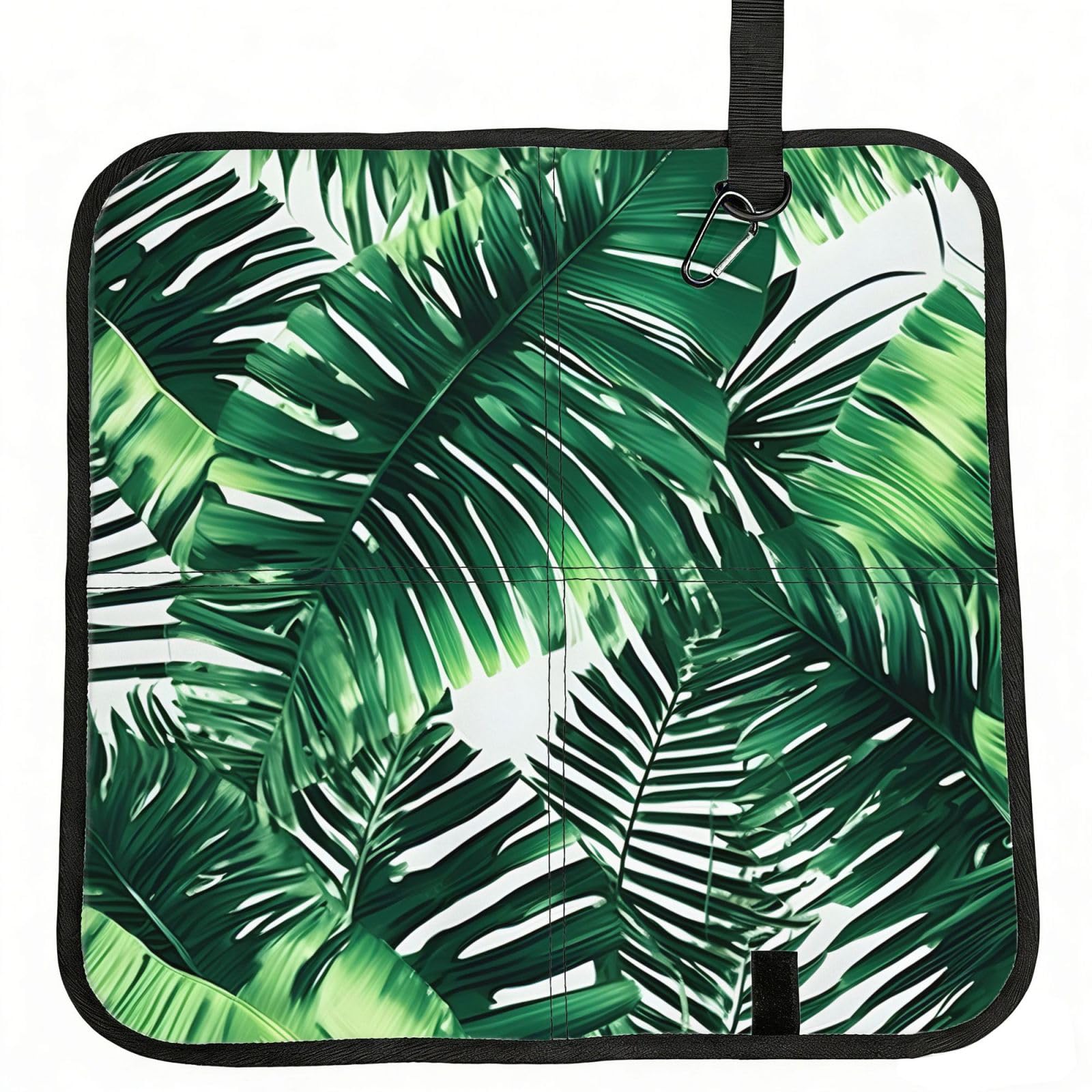 AYYQWE Tropical Palm Banana Leaves Print Foldable Seat Cushion Portable Chair Pad Office Commuting Picnic Camping Outdoor