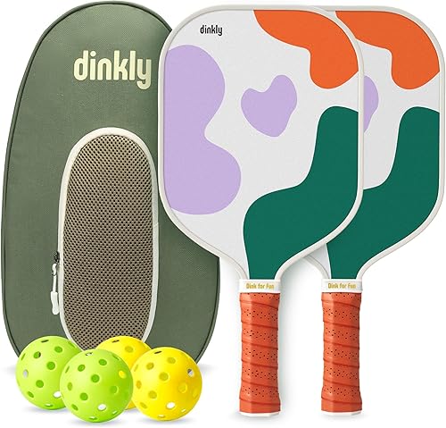 Juego de 24 palas de pickleball aprobadas por USAPA, raqueta de pickleball de grafitofibra de vidrio, 2 raquetas de pickleball, 4 bolas y 1 bolsa de