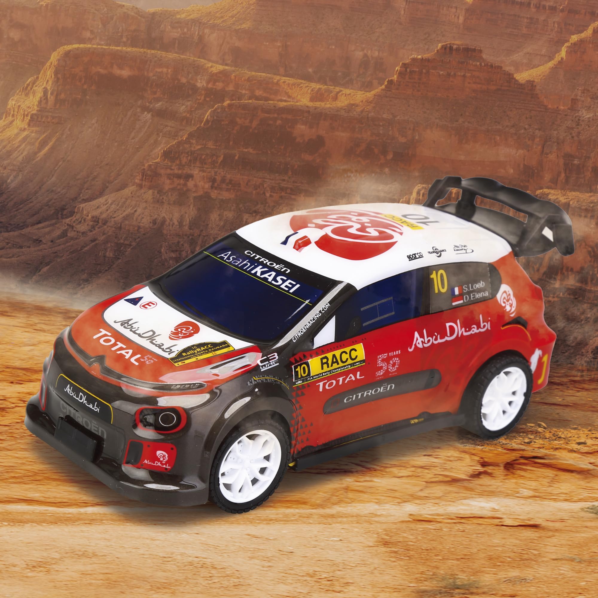 TURBO CHALLENGE - Citroën C3 WRC - Licenza Ufficiale - 099601 - Auto Telecomandata - Rosso - 1/24 - Plastica - Giocattolo per Bambini - Regalo - Compleanno - A Partire da 5 Anni
