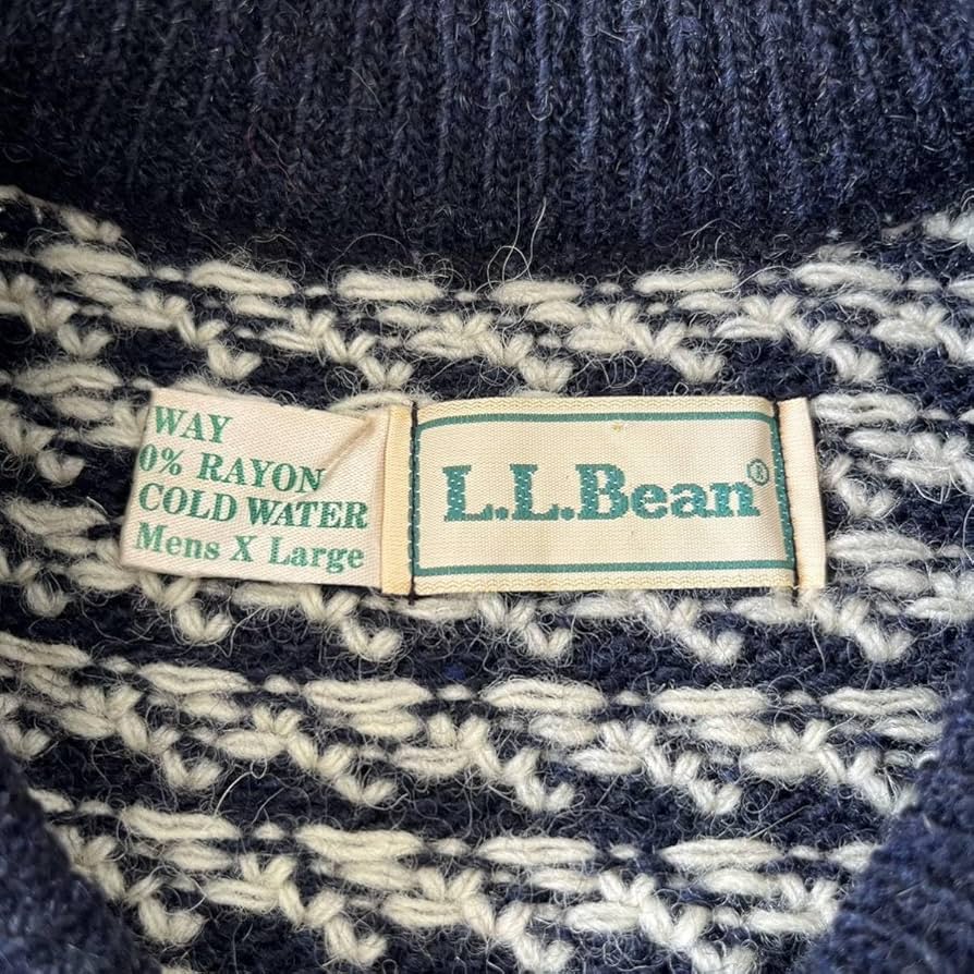 美品　80s ノルウェー製　LLBean　エルエルビーン　バーズアイニット 80s エルエルビーン バーズアイ柄セーター ニット ノルウェー製