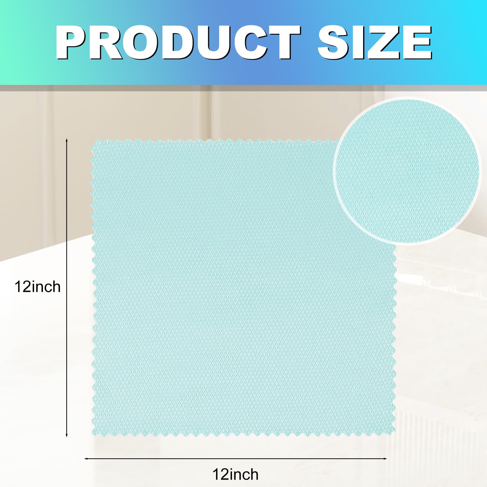 JZDN Microfiber Cleaning Cloth?Lint Free Quickly Clean Window, Glasses, Windshields, Mirrors, and Stainless Steel,Miracle Polishing Towels Shiny Wipes, 12 * 12inches,(10PCS)