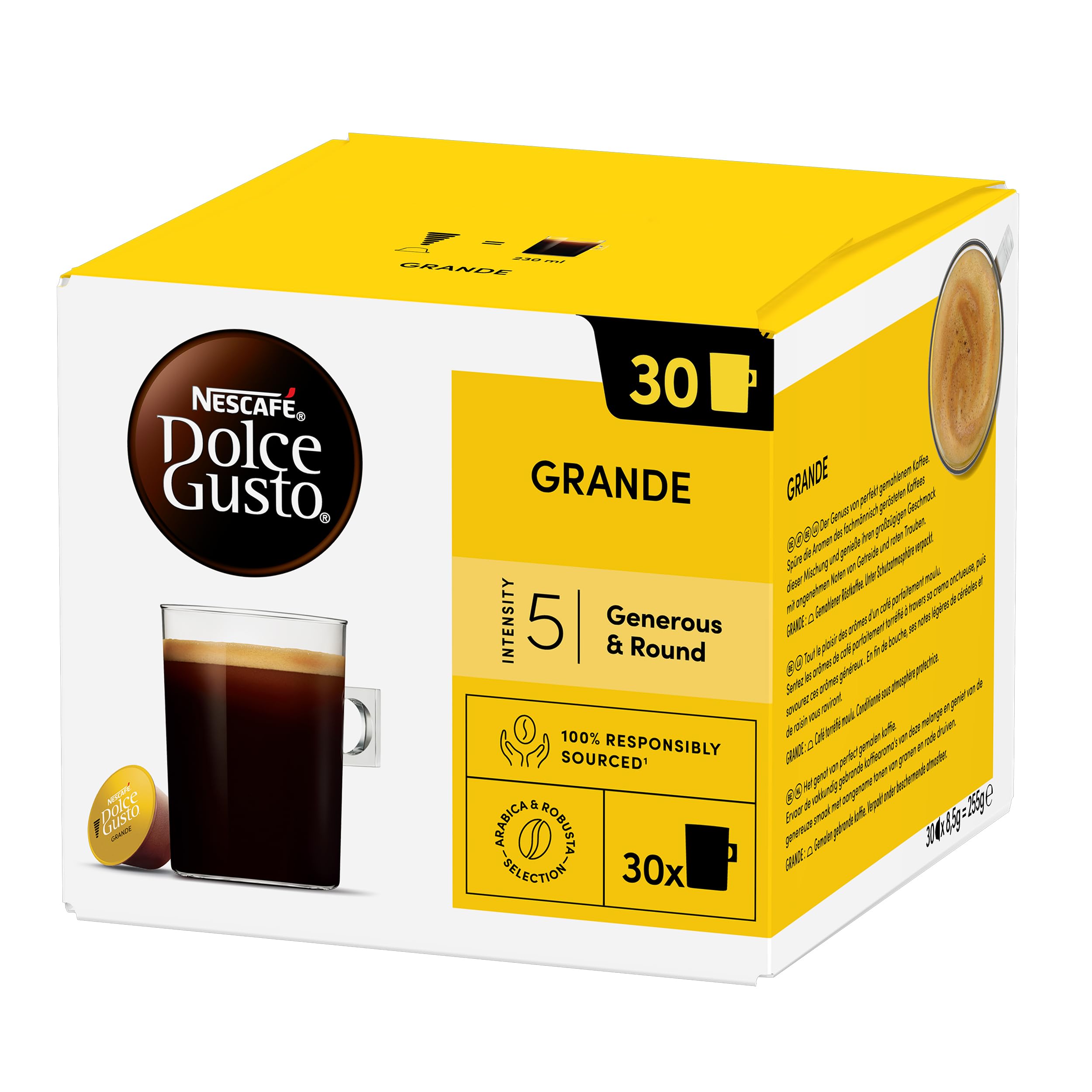 Nescafé Dolce Gusto Grande Cápsulas 30 Por Paquete (Paquete de 3)